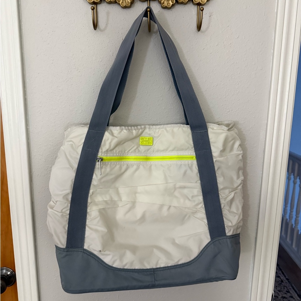 Under Armour Gray and White Tote with Neon Accents